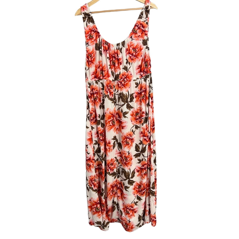 Old Navy Maxi Dress White Floral Print Sleeveless Lightweight Coquette Y2K Large